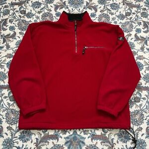 Izod Red and Black Performance 1/4 zip Pullover